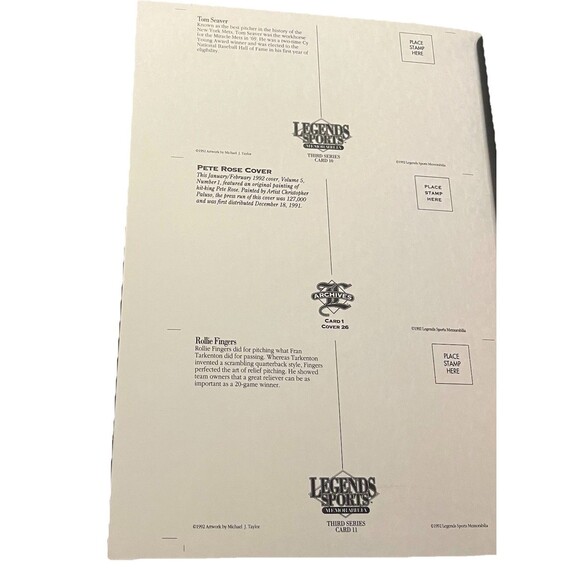 VTG 90s Legends Sports Memorabilia Magazine Lot 4 INCLUDING CARDS & POST CARDS - Picture 7 of 13